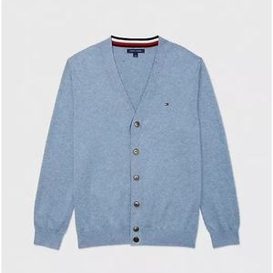 NEW✨ Tommy Hilfiger Adaptive Navy Heather Cardigan, Mens,M, magnetic buttons ✨